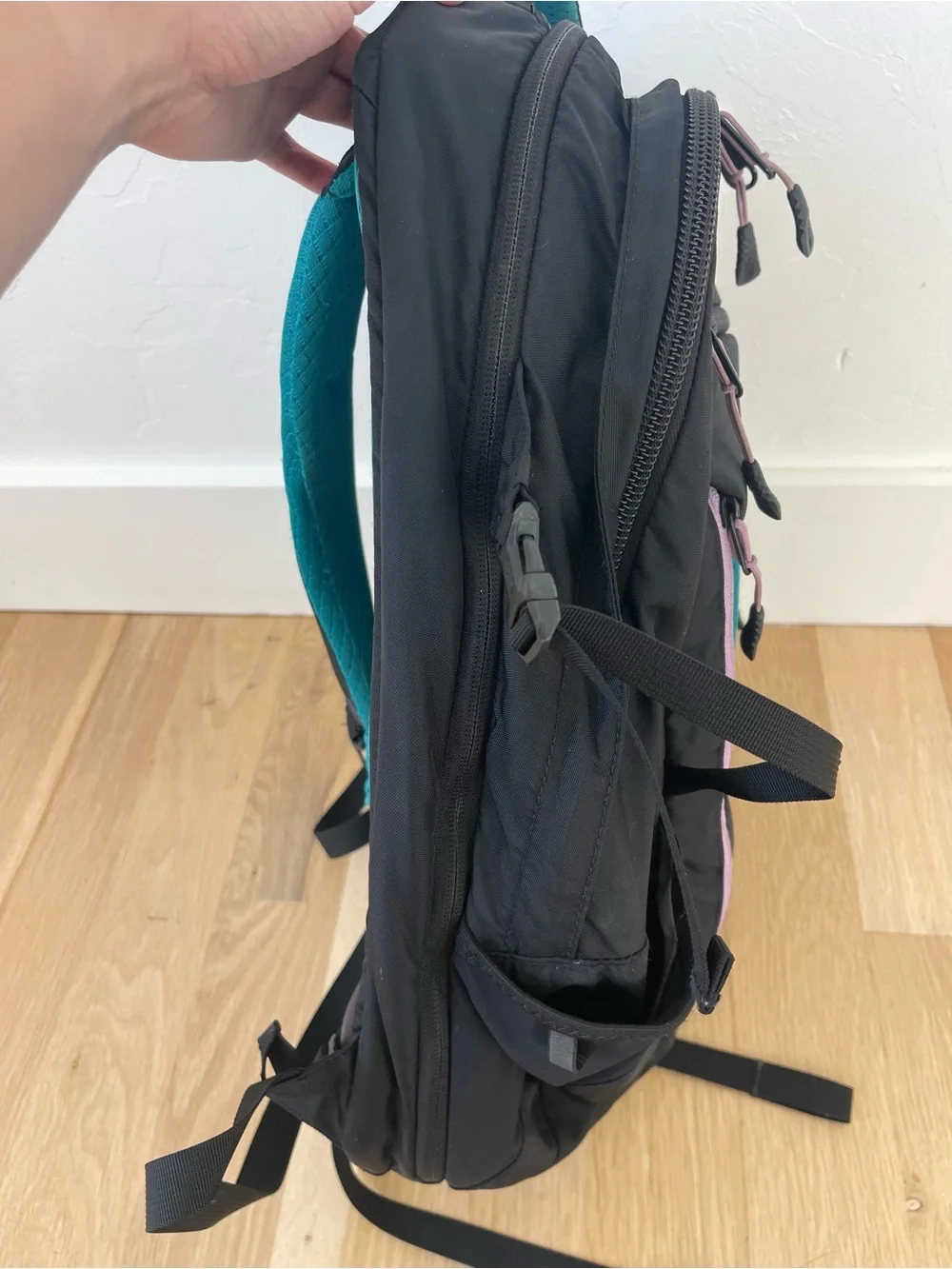 The North Face Surge Black Kokomo Green Purple Lilac Violet Travel Backpack